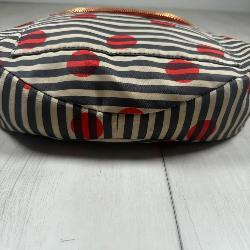 Marc By Marc Jacobs Nylon Striped Natasha Polka Dot Crossed Body Bag